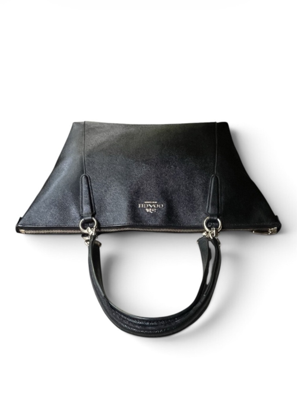 Coach Station Tote Bag in Black Crossgrain Leather w/Gold-Tone Hardware - Picture 10 of 16